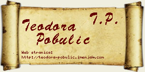 Teodora Pobulić vizit kartica